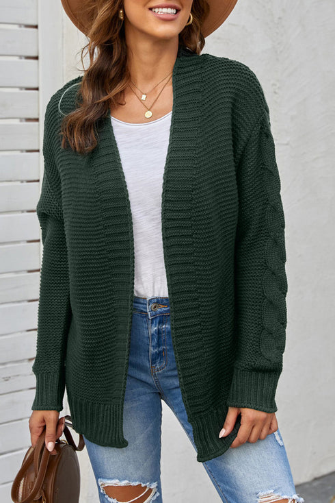 Open Front Chunky Knit Cardigan